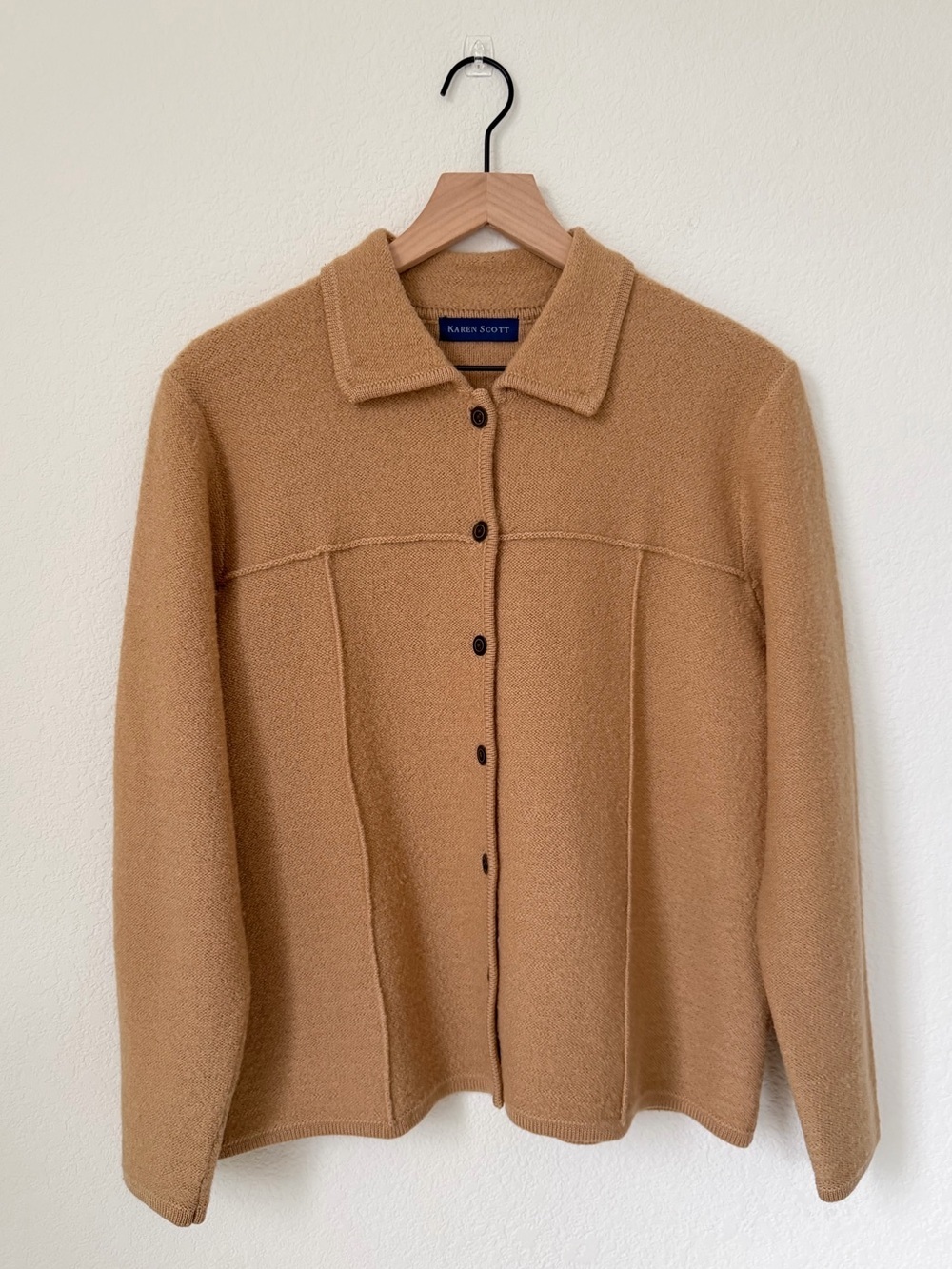 Karen Scott Wool Cardigan Women’s Size Large Buttoned Sweater